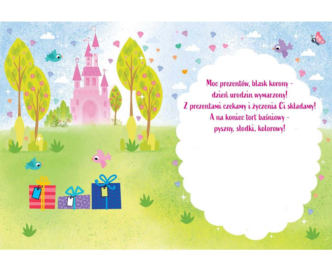 Greeting paper card B6 Princess, 1 pc